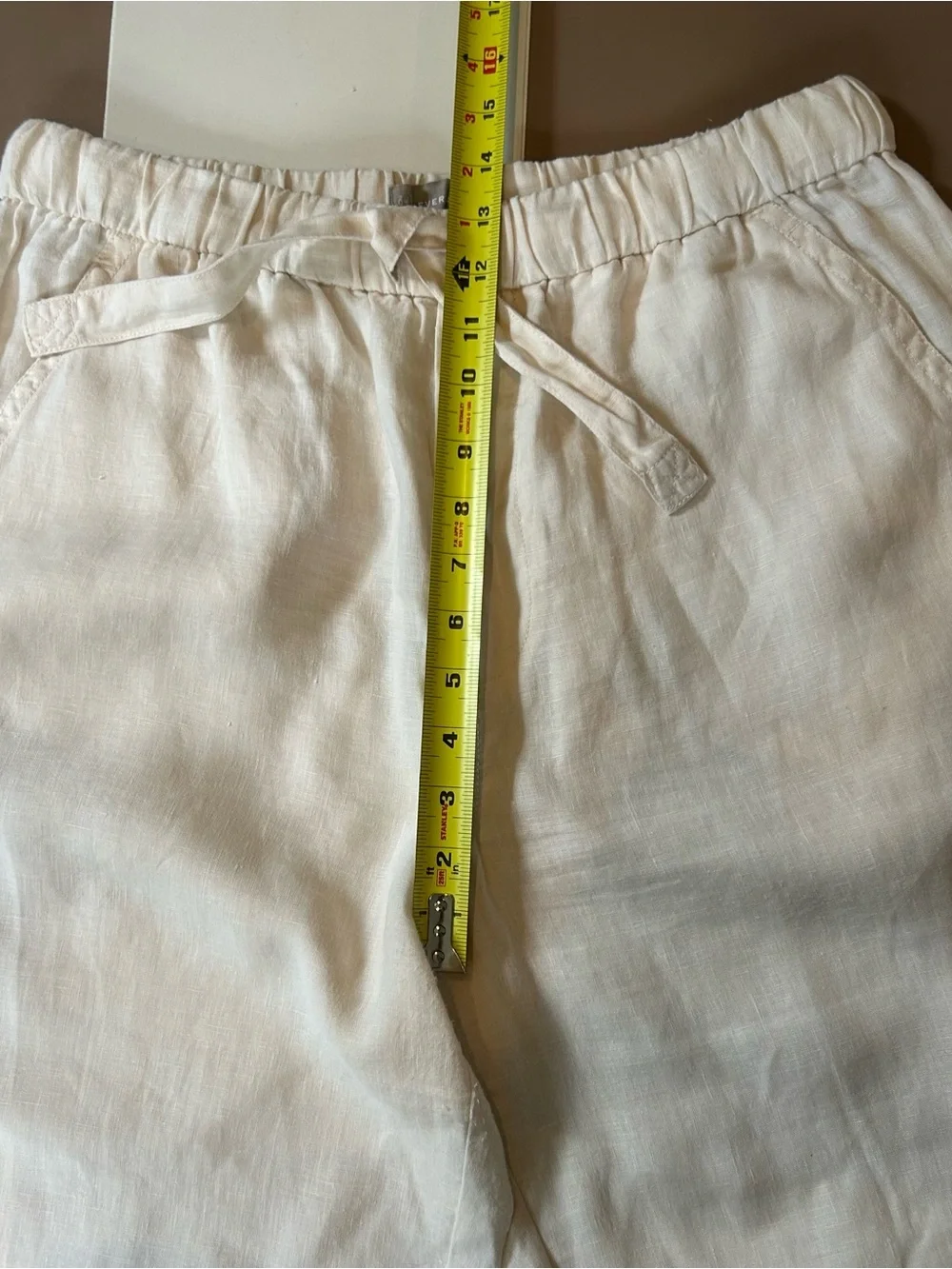 Everlane The Linen Pull-On Barrel Pant Natural Linen Size L